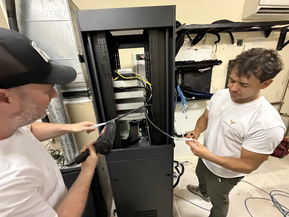 Firebird crew at the finished rack