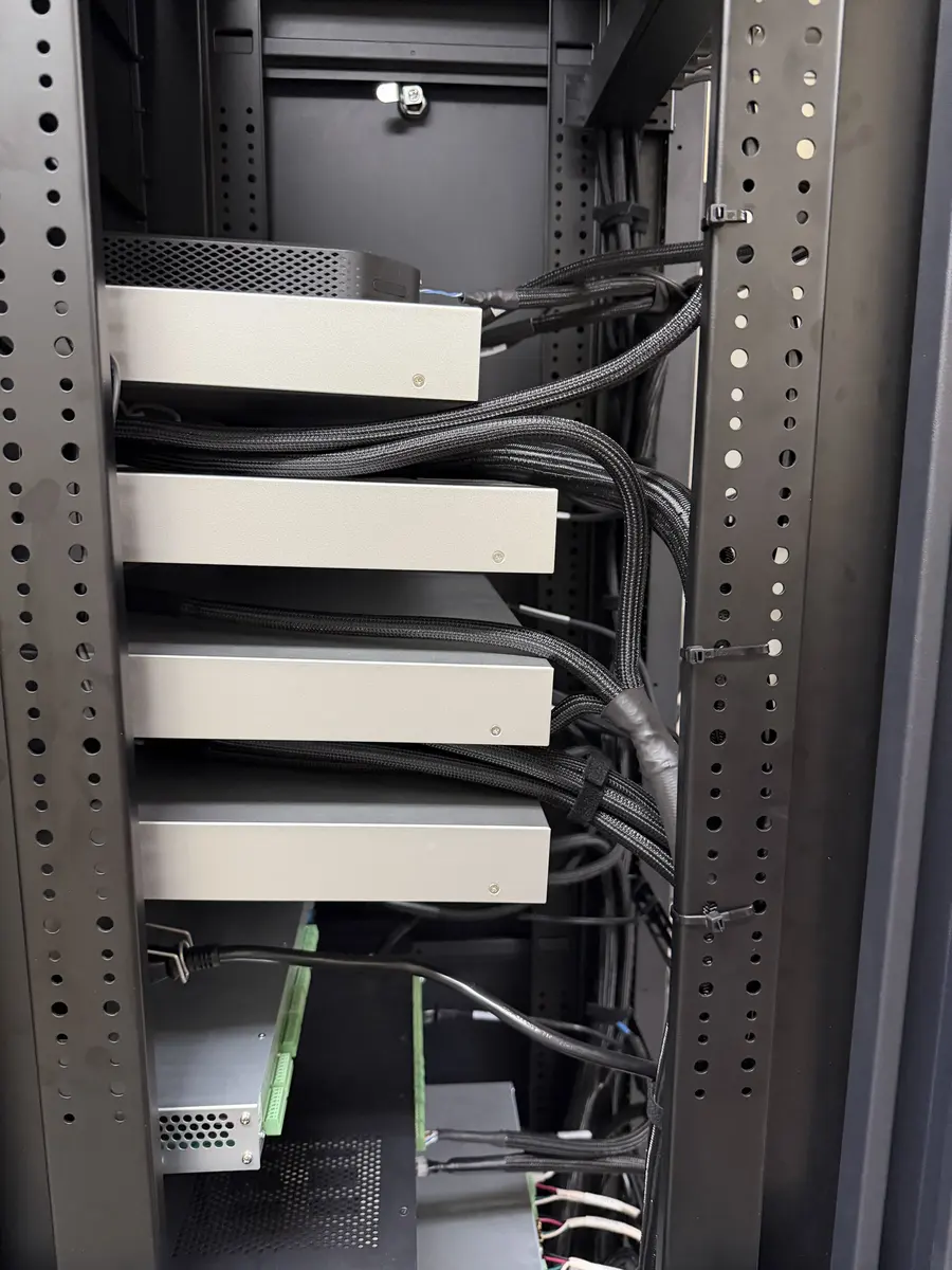 Fresh patching, labeled both ends.
