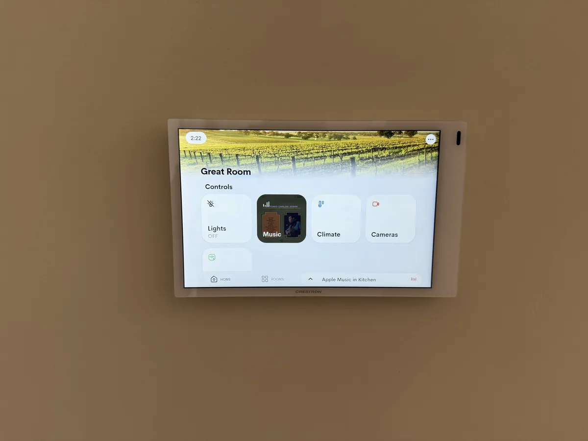 New Crestron Home touch panel